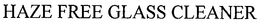 HAZE FREE GLASS CLEANER trademark