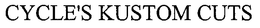 CYCLE'S KUSTOM CUTS trademark