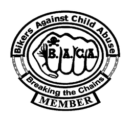 B.A.C.A. BIKERS AGAINST CHILD ABUSE BREAKING THE CHAINS MEMBER trademark