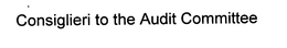 CONSIGLIERI TO THE AUDIT COMMITTEE trademark