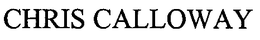 CHRIS CALLOWAY trademark