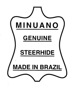 MINUANO GENUINE STEERHIDE MADE IN BRAZIL trademark
