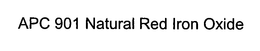 APC 901 NATURAL RED IRON OXIDE trademark