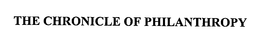THE CHRONICLE OF PHILANTHROPY trademark