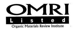 OMRI LISTED ORGANIC MATERIALS REVIEW INSTITUTE trademark