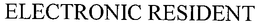 ELECTRONIC RESIDENT trademark
