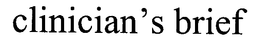 CLINICIAN'S BRIEF trademark