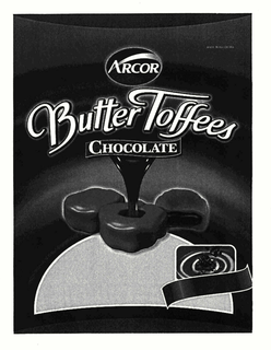 ARCOR BUTTER TOFFEES CHOCOLATE trademark