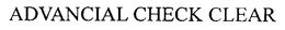 ADVANCIAL CHECK CLEAR trademark