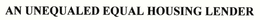 AN UNEQUALED EQUAL HOUSING LENDER trademark