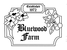 BLUEWOOD FARM ESTABLISHED 1972 trademark