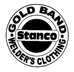 STANCO GOLD BAND. WELDER'S CLOTHING. trademark