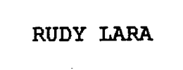 RUDY LARA trademark
