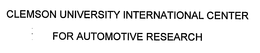 CLEMSON UNIVERSITY INTERNATIONAL CENTER FOR AUTOMOTIVE RESEARCH trademark