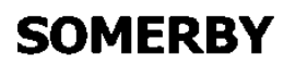 SOMERBY(AN ELLIPSE WITH ENCLOSED PICTURE OF THE SKY, MULTIDWELLING BUILDING WITH ENTRANCE DRIVE FETURED, AND CENTERED LANDSCAPED TREES) trademark