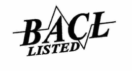 BACL LISTED trademark