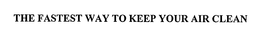 THE FASTEST WAY TO KEEP YOUR AIR CLEAN trademark