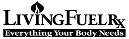 LIVING FUEL RX EVERYTHING YOUR BODY NEEDS OPTIMIZED SUPERFOOD MEAL REPLACEMENT FOR MAXIMUM DAILY NUTRITION trademark