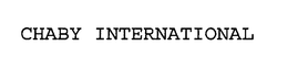 CHABY INTERNATIONAL trademark