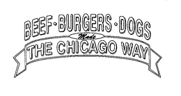 BEEF BURGERS DOGS MADE THE CHICAGO WAY trademark
