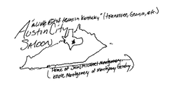 A "LITTLE BIT OF TEXAS IN KENTUCKY" (TENNESSEE, GEORGIA, ETC.) AUSTIN CITY SALOON (HOME OF JOHN MICHAEL MONTGOMERY OF MONTGOMERY GENTRY.) trademark