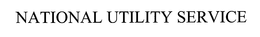 NATIONAL UTILITY SERVICE trademark