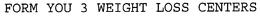 FORM YOU 3 WEIGHT LOSS CENTERS trademark