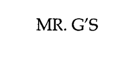 MR. G'S trademark
