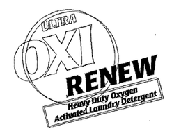 ULTRA OXI RENEW HEAVY DUTY OXYGEN ACTIVATED LAUNDRY DETERGENT trademark
