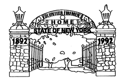 VOLUNTEER FIREMEN'S HOME STATE OF NEW YORK 1892 1992 trademark