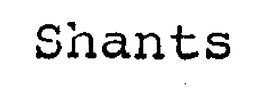 SHANTS trademark