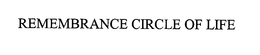 REMEMBRANCE CIRCLE OF LIFE trademark