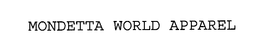 MONDETTA WORLD APPAREL trademark