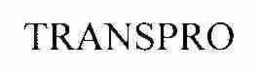 TRANSPRO trademark