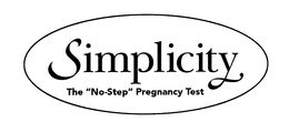 SIMPLICITY THE "NO-STEP" PREGNANCY TEST trademark