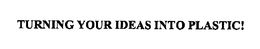 TURNING YOUR IDEAS INTO PLASTIC trademark