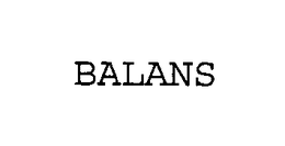 BALANS trademark