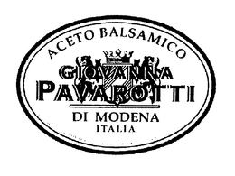 ACETO BALSAMICO GIOVANNA PAVAROTTI DI MODENA ITALIA trademark