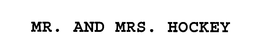 MR. AND MRS. HOCKEY trademark