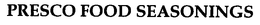 PRESCO FOOD SEASONINGS trademark