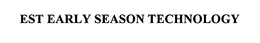 EST EARLY SEASON TECHNOLOGY trademark