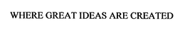WHERE GREAT IDEAS ARE CREATED trademark