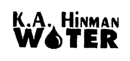 K.A. HINMAN WATER trademark