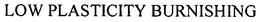 LOW PLASTICITY BURNISHING trademark