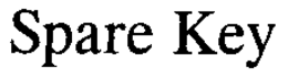 SPARE KEY trademark