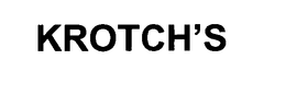 KROTCH'S trademark