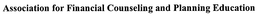 ASSOCIATION FOR FINANCIAL COUNSELING AND PLANNING EDUCATION trademark