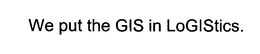 WE PUT THE GIS IN LOGISTICS. trademark