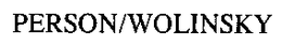 PERSON/WOLINSKY trademark