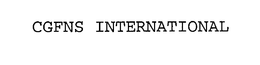 CGFNS INTERNATIONAL trademark